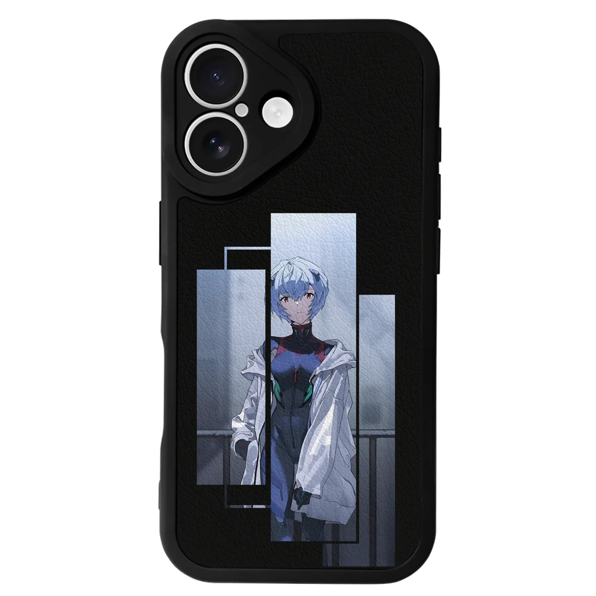 エヴァンゲリオン グッズ,綾波レイ - IPhone 16シリーズ対応 ・ シリコンスマホケース ・ レザー調 ・ 高精度フィット ・ 耐衝撃 ・ ワイヤレス充電対応 ・ 精密カット